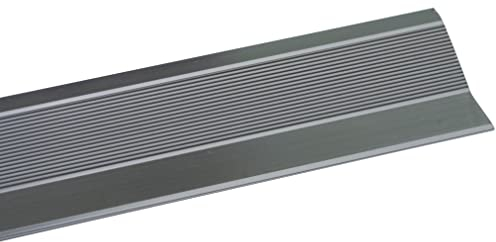 Amig - Tapajuntas para Suelo - 985 mm x 40 mm - Tira de Transición en Escalón y Adhesivo - Cubrecantos Embellecedor para Uniones de Madera, Parquet, Tarima, Mármol y Azulejo - Aluminio Plateado
