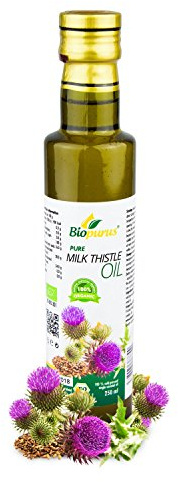 Biopurus Certified Organic Cold Pressed Milk Thistle Seed Oil 250ml | Premium Food Grade Silybum Marianum | Unrefined Organic Plant Oil for Culinary & Cosmetic Use