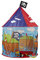 Relaxdays 10022458 Piraten Spielzelt für Jungen, Kinderzelt mit Piratenflagge ab 3 Jahren, Spielhaus H xD 130 x 100 cm, rot-blau