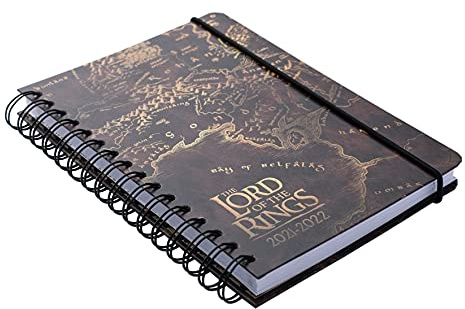 Grupo Erik Der Herr der Ringe Schulplaner - Mittelerde Ringbuch Kalender 2021 2022 - Terminkalender 2022 Wochenübersicht AGESVA52112 Gau Gold