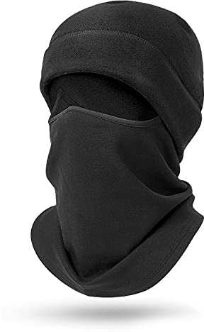 Roysmart Balaclava Chapeau Cagoule Multifonction Masque pour Hiver Temps Froid Ski Outdoor Moto Montagne Camping Randonnée Passe-Montagne Cagoule (Noir)