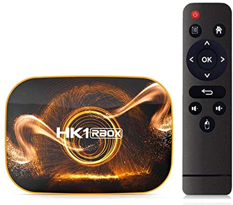 HK1 RBOX Android 10.0 TV Box, 4GB+128GB RK3318 Quad-Core 64Bit Cortex-A53 CPU Mali-450 GPU Dual-Wifi 2.4G/5Ghz BT4.0 3D 4K Ultra HD USB 3.0 H.265 Set Top Box,4GB+128GB