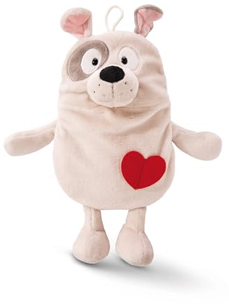NICI Borsa dell'acqua calda Cane 300ml 34cm beige - Sostenibile, 2 in 1 - Peluche morbido e accogliente e scaldino per letto per ragazze e ragazzi
