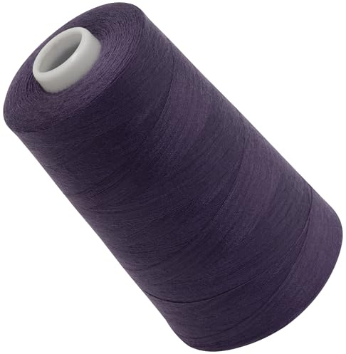 Aerzetix – C72510 – sytrådkon 120 (40/2) 4 000 m – tillverkad av polyester – konfektion, kortvarig, garn, snöre, sömnad, kläder, tråd – färg lila – aubergine – mörk