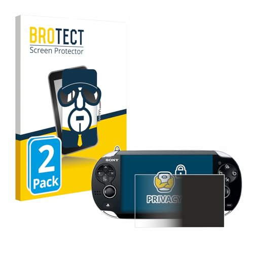 BROTECT (2 Stück Anti-Spy Blickschutzfolie für Sony Playstation PS Vita Privacy Screen Protector [Displayschutz, Sichtschutz, Blaulichtfilter]