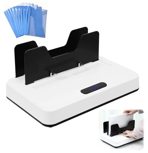 A4 Thermal Binding Machine, 700W Book Binder Machine, No Preheating with Cooling Slot, 10 Book Binding Covers Kits, 600 Pages Capacity, for Office Reports, Contracts, Project Files, Portfolios