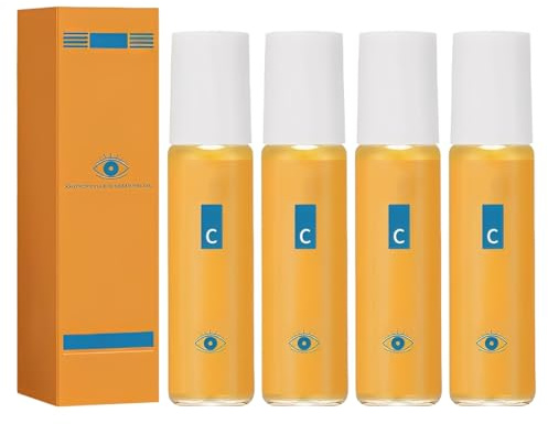4 Pièces Huile-sérum anti-rides à la lutéine，Sérum pour les Yeux à la Lutein, Sérum Réparateur Anti-Rides pour les Yeux avec VC et Lutéine, Huile Essentielle de Lutéine pour les Yeux