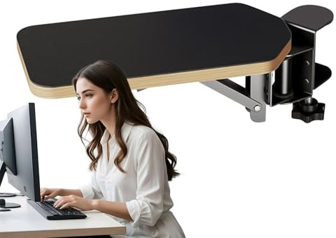 Armstöd för skrivbord – handledsstöd i trä – vikbart 90 graders roterbart armstöd för att skriva stationär dator studio flygplan arbete
