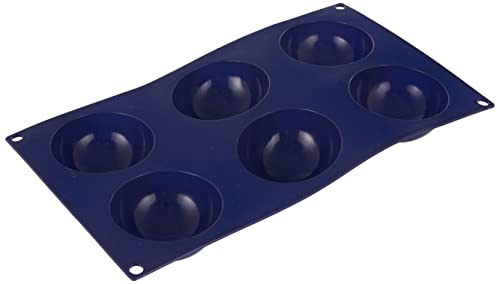 IBILI Blåbär bakform med 6 halvsfär koppar silikon, blå, 30 x 18 x 3 cm