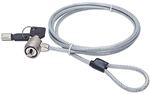 Manhattan Notebook Sicherheitsschloss (1,4m) Stahlkabel mit Schlüssel 440271