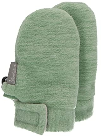 Sterntaler Unisex Kinder Fäustlinge Ohne Daumen Microfleece Melange (Recycelt) Handschuh, Grün, 1 EU