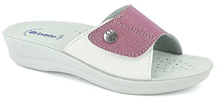 inblu CIABATTE DA CASA CON FASCIA A STRAPPO - VR45 40 Rosa Azalea 067