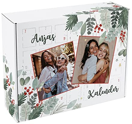 Herz & Heim® Adventskalender mit 2 Fotos zum Befüllen - Weihnachtskalender selbst gestalten