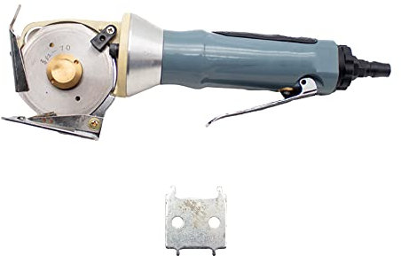 LeTkingok BM-YG9 Cortadora Neumática de Tela, 4000RPM Aire Tijeras de Cuchillo Redondas Cortadora de Cuero de Mano Diámetro 70MM