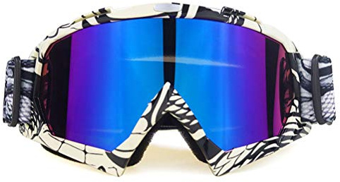 Bagima Gafas Motocross Goggles Gafas Motocicleta Gafas Protectoras a Prueba de Viento para Moto Dirt Bike ATV (E)