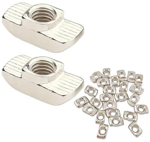 Ctyjia 25 Piezas Tuercas en T M4 Tuerca Con Ranura En T, Tuercas de Cabeza de Martillo, M4×10×6mm Tuercas Deslizantes, T-Nuts para 20 Series Perfil de Aluminio