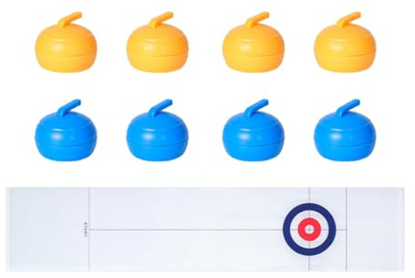 TOYANDONA Set da Gioco Curling da Tavolo e Adulti, Giocattolo Sportivo Creativo per Famiglie, Gioco Educativo Portatile e Intrattenimento Domestico