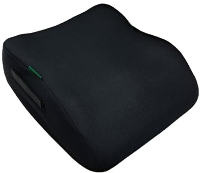 Phenix, Sitzerhöhung Auto Kinder 135-150 cm, ca. 7 bis 12 Jahre, Universale Autositzerhöhung, Bezug Abnehmbar und Waschbar, R129 I-size Norm Konform, BUBU Boostersitz, Schwarz