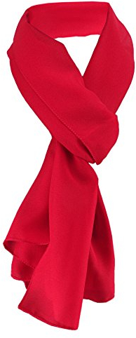 TigerTie Damen Chiffon Halstuch rot verkehrsrot Uni Gr. 160 cm x 36 cm - Schal