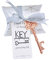 Makhry 50pcs Wedding Favours for Guests Key Bottle Openers Gift Set with Candy Box Gift Tag Silky Ribbon (Rose Gold)