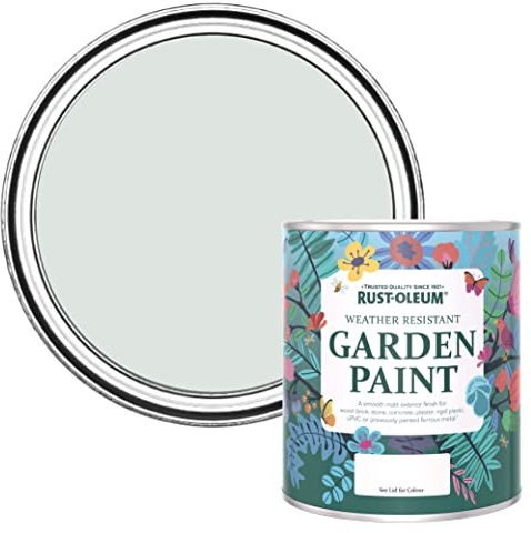 Rust-Oleum Peinture Grise Résistante à l'humidité pour Jardins, Finition Mate - Gris papier 750ml