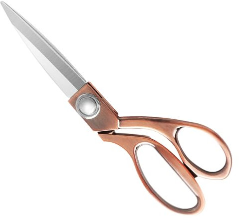 KUONIIY Ciseaux de couture avec poignée ergonomique en acier inoxydable et cuivre 20 cm