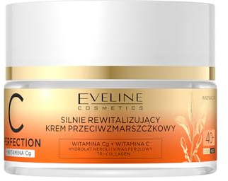 Eveline Cosmetics C-Perfection - Crema antietà intensiva 40+ con acido ferulico, vitamina C e tri-collagene