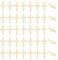 UNICRAFTALE 60 ciondoli a forma di croce placcati in oro 24 carati, con croci di credenza, lisci, piccoli ciondoli a forma di croce per la produzione di orecchini fai da te, bracciali, collane e