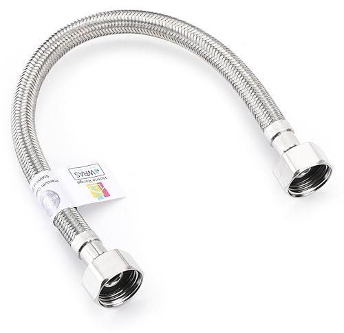 Home Range 1PCS WRAS Approved 300mm Flexible Pipe1/2 x 1/2 BSP Fitting, |4 Lengths| for Bathroom, Kitchen, Toilet Taps – Durable, Leak-Free, High-Pressure Hot and Cold Water Connector