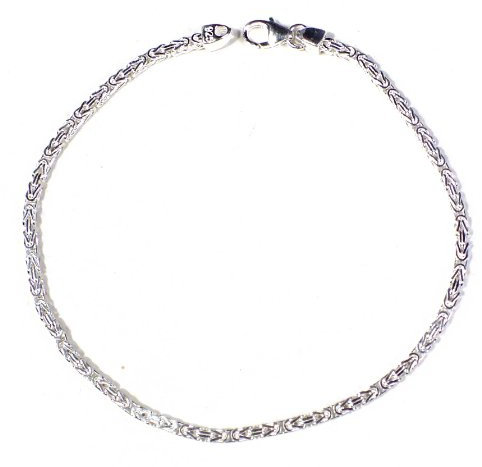 Bracciale Reale Argento 925 2mm Larghezza Quadrato Bracciale Argento Bracciale Bracciale Bracciale Bizantino Donne Uomo Originale Italiano Bizantino Catena Gioielli Fabbrica Tendenze Italy, Argento