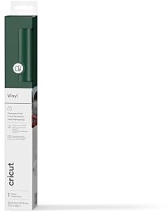 Cricut Permanent Adhesive Vinyl Sheet | 30.5 cm × 1.2 m | Gloss Forest Green | Self-Adhesive Vinyl for All Cricut Cutting Machines