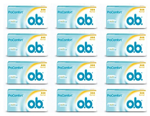 12 x O.B. Normal Procomfort 16 tampones 16 piezas