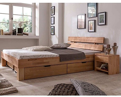 moebel-store24 Futon Judith, letto in faggio massiccio naturale oliato, 100 x 200 cm