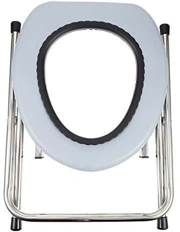 1 Pc Toilette Pieghevole Sedile del Water Portatile WC di Emergenza Sgabello da Campeggio Vasino Orinatoio Portatile WC Mobile può Muoversi Acciaio Inossidabile Comodino Gestante