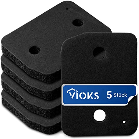 VIOKS Trockner Wärmepumpentrockner Filter Set 5x Ersatzfilter 207x155mm Ersatz für Мiele 9164761 Sockelfilter für Wäschetrockner Kondenstrockner