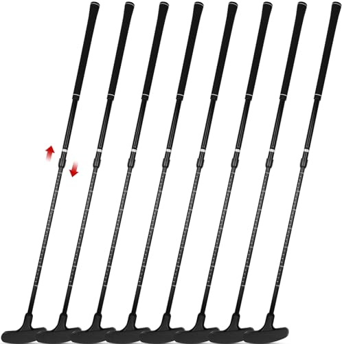 Leyndo 8 Pack Golf putters for Men and Women Two Way Mini Golf Putter Adjustable Length Right or Left Handed Golfers Kids Clubs Set for Teenagers Junior Adult(Black)