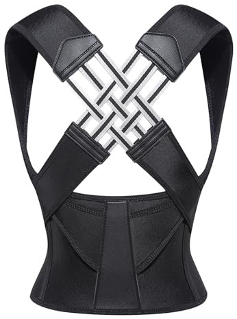 DecorDwell Adjustable Back Posture Belt,Haltungskorrektur für Frauen und Männer,Rückenstütze vollständig für Wirbelsäule und Schulter,bietet Schmerzlinderung im Nacken und in der Schulter (L)