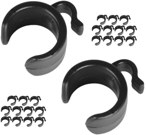 JOINPAYA 25Pcs Microphone Cable Clips Flexible Mic Stand Cable Organizer Clips for Tripods and Brackets for Audio and Data Wire Management