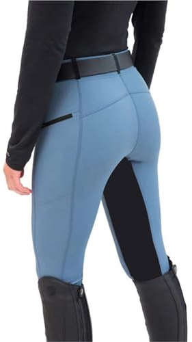 YGMNQAL Pantalones de Montar Casuales con Banda en el Tobillo, Pantalones ecuestres Moda for Mujer, Tubo elásticos Ajustados(Blue2,M)