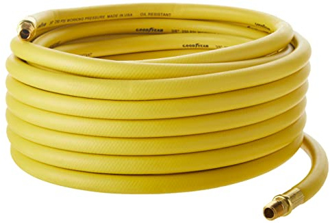 Goodyear 50' x 3/8 Rubber Air Hose Yellow 250 Psi