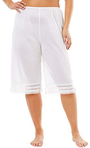 Comfort Choice Plus Size Snip-To-Fit Culotte - 5X, White