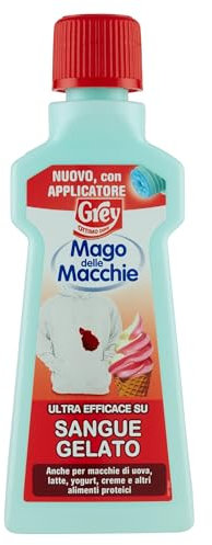Grey Grey Mago delle macchie, Smacchiatore per tessuti, Ultra efficace su Sangue-Gelato, 50 ml