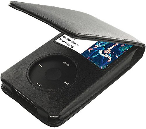 Svart PU-läderfodral fodral fodral för Apple iPod Classic 5:e 6:e generationen