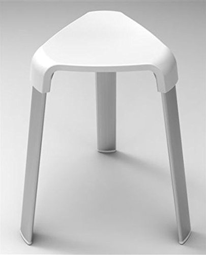 B&B Badhocker Duschhocker Duschstuhl Sitzhocker Duschsitz Hocker Badezimmerhocker (Weiss)