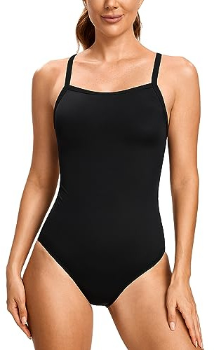 SYROKAN - Bañador Tirantes Dobles Traje de Baño Atlético de 1 Pieza para Mujer