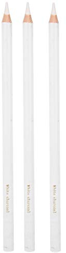 Weißer Kohlestift (3Er Pack) Ideal Für Skizzen, Zeichnungen Highlighting, Weiße Buntstifte Mit Papierwischer, Künstlerbedarf Schreibwaren Mal Und Kunstbedarf