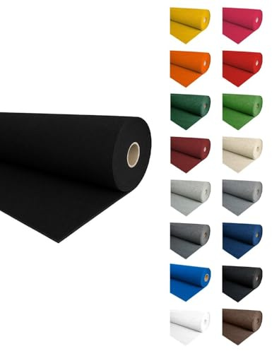Jardin202 - Alfombra para Eventos Moqueta Ferial | 2m Ancho 2 Metros (Ancho) x 5 Metros (Largo) (04 - Negro)