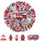 Feuerwehr Aufkleber 100 Stücke,RUNEAY Feuerwehr Sticker Fire Truck Graffiti Aufkleber für Auto Laptop Koffer Skateboard Fahrrad Motorrad Party Wand Deko für Erwachsene Kinder