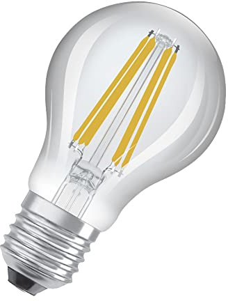 OSRAM LED Stromsparlampe, Filament Birne mit E27 Sockel, Warmweiß (3000K), 5 Watt, ersetzt herkömmliche 75W-Leuchtmittel, besonders hohe Energieeffizienz und stromsparend, 1er-Pack
