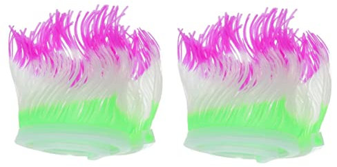 BESPORTBLE 2pièces Figurine De Silicone pour Aquarium Décoration Artificielle Lifelike Parfaite pour Aménager Votre Poissonnière avec Style Et Sécurité